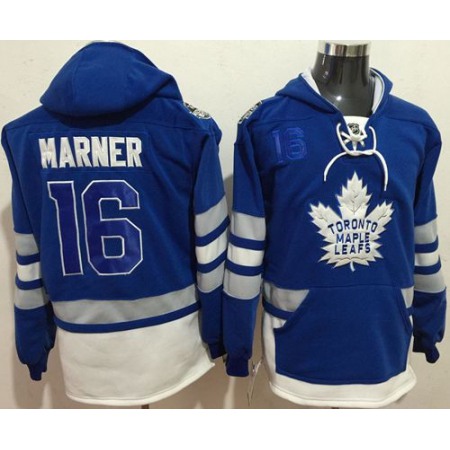 Maple Leafs #16 Marner Blue Name & Number Pullover NHL Hoodie