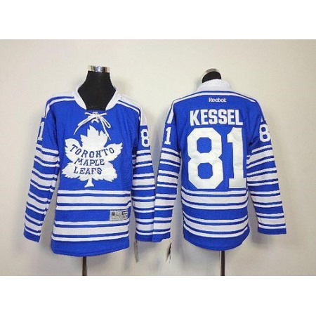 Maple Leafs #81 Phil Kessel Blue 2014 Winter Classic Stitched Youth NHL Jersey