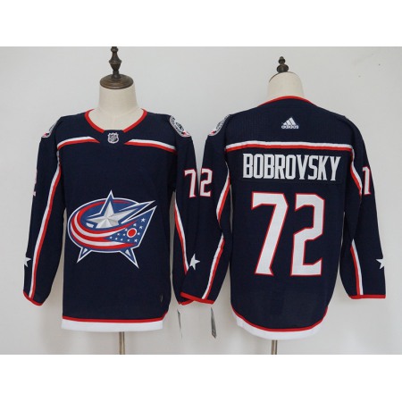 Men's Columbus Blue Jackets #72 Sergei Bobrovsky Navy Stitched NHL Jersey