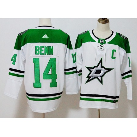 Men's Dallas Stars #14 Jamie Benn White Stitched NHL Jersey