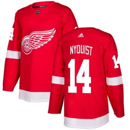 Men's Detroit Red Wings #14 Gustav Nyquist Red Stitched NHL Jersey