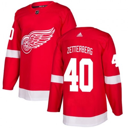 Men's Detroit Red Wings #40 Henrik Zetterberg Red Stitched NHL Jersey