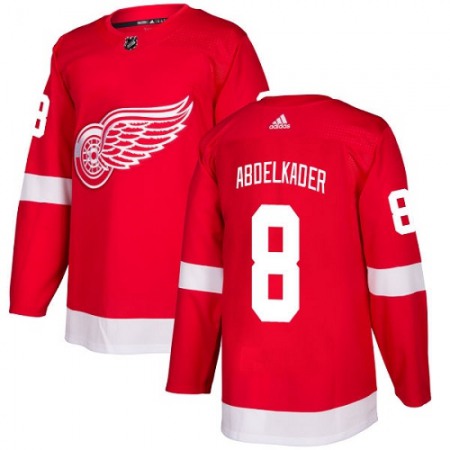 Men's Detroit Red Wings #8 Justin Abdelkader Red Stitched NHL Jersey