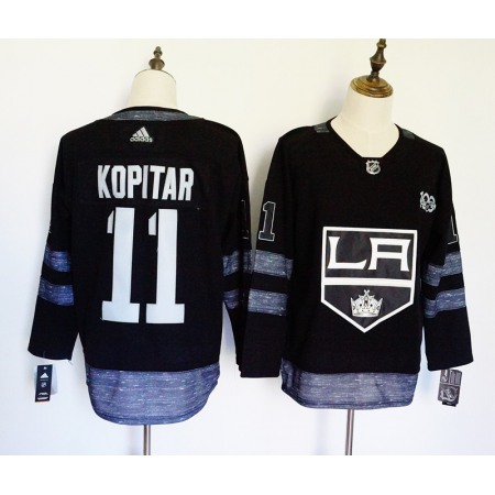 Men's Los Angeles Kings #11 Anze Kopitar Black 1917-2017 100th Anniversary Stitched NHL Jersey