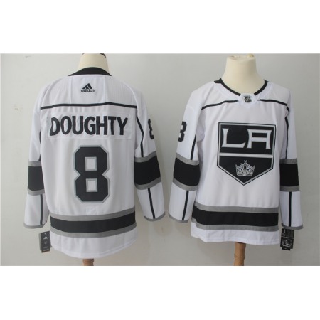 Men's Los Angeles Kings #8 Drew Doughty White Stitched NHL Jersey