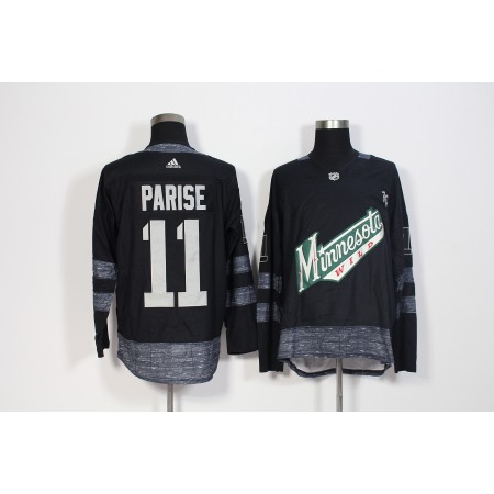 Men's Minnesota Wild #11 Zach Parise Black 1917-2017 100th Anniversary Stitched NHL Jersey