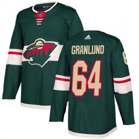 Men's Minnesota Wild #64 Mikael Granlund Green Stitched NHL Jersey