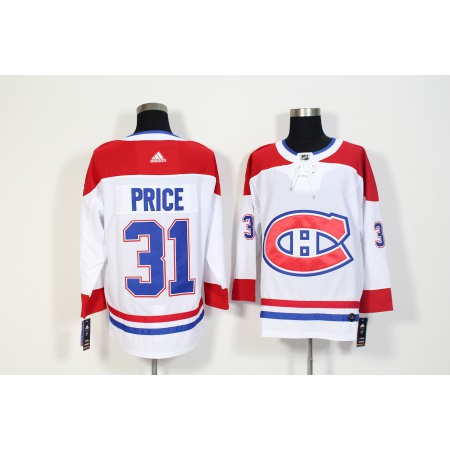 Men's Montreal Canadiens #31 Carey Price White Stitched NHL Jersey