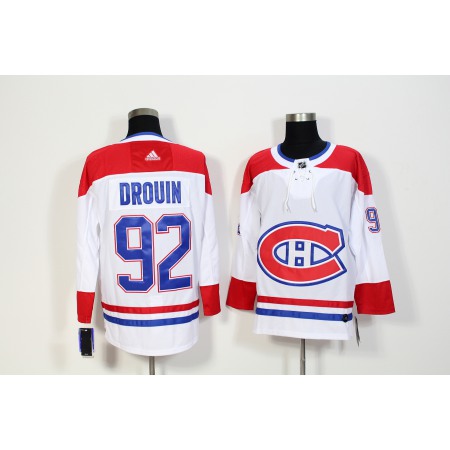 Men's Montreal Canadiens #92 Jonathan Drouin White Stitched NHL Jersey