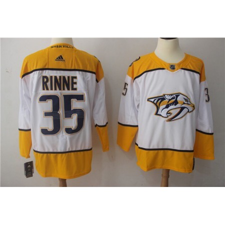Men's Nashville Predators #35 Pekka Rinne White Stitched NHL Jersey