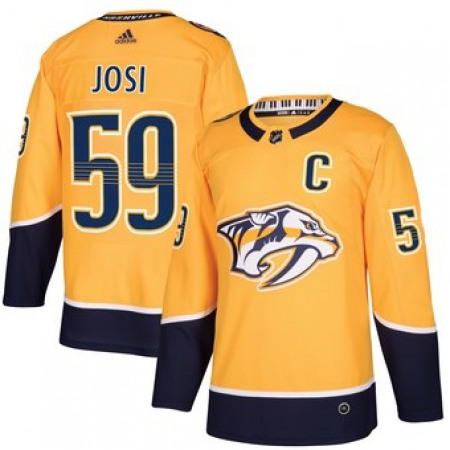 Men's Nashville Predators #59 Roman Josi Yellow Stitched NHL Jersey