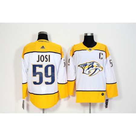 Men's Nashville Predators #59 Roman Josi White Stitched NHL Jersey