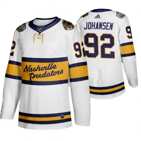 Men's Nashville Predators #92 Ryan Johansen White Stitched NHL Jersey