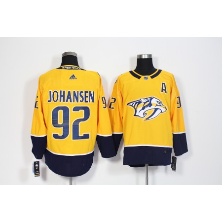 Men's Nashville Predators #92 Ryan Johansen Yellow Stitched NHL Jersey