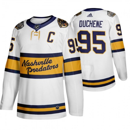 Men's Nashville Predators #95 Matt Duchene White Stitched NHL Jersey