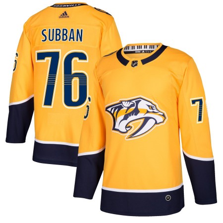 Men's Nashiville Predators #76 P.K Subban Yellow Stitched NHL Jersey