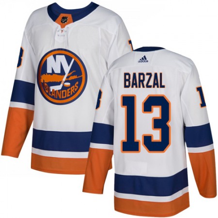 Men's New York Islanders #13 Mathew Barzal White Stitched NHL Jersey