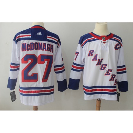 Men's New York Rangers #27 Ryan McDonagh White Stitched NHL Jersey