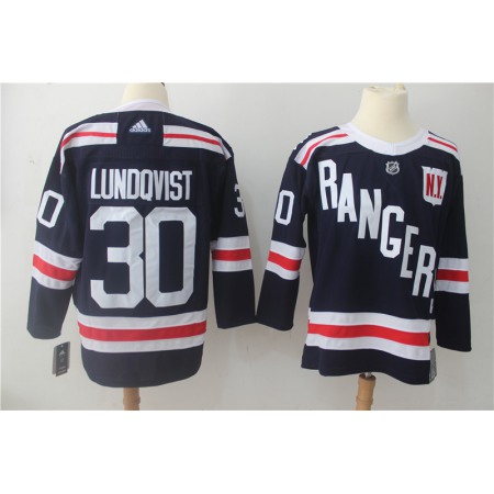 Men's New York Rangers #30 Henrik Lundqvist Navy 2018 Winter Classic Authentic Stitched NHL Jersey