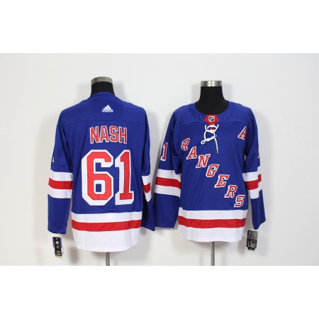 Men's New York Rangers #61 Rick Nash Royal Blue Stitched NHL Jersey