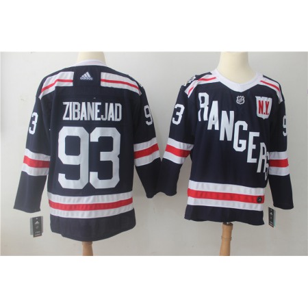 Men's New York Rangers #93 Mika Zibanejad Navy 2018 Winter Classic Authentic Stitched NHL Jersey