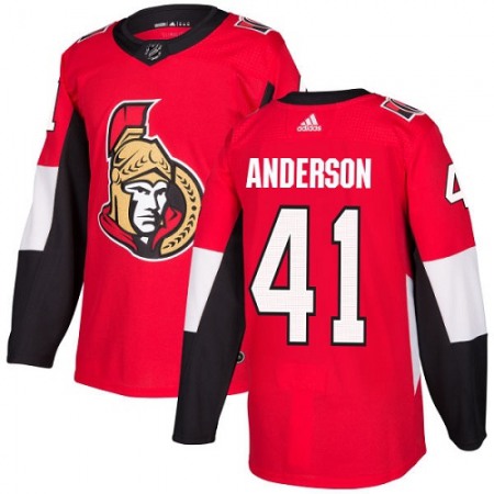 Men's Ottawa Senators #41 Craig Anderson Red Stitched NHL Jersey