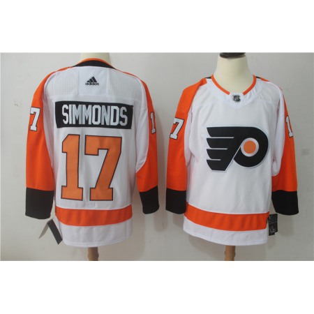 Men's Philadelphia Flyers #17 Wayne Simmonds White Stitched NHL Jersey