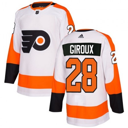 Men's Philadelphia Flyers #28 Claude Giroux White Stitched NHL Jersey