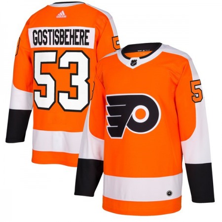 Men's Philadelphia Flyers #53 Shayne Gostisbehere Orange Stitched NHL Jersey