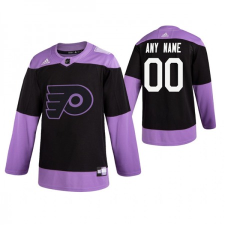 Men's Philadelphia Flyers Black Hockey Fights Cancer Custom Practice NHL Stitched Jersey