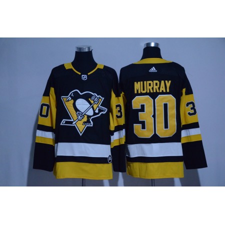 Men's Pittsburgh Penguins #30 Matt Murray Black Stitched NHL Jersey