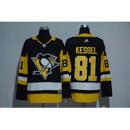 Men's Pittsburgh Penguins #81 Phil Kessel Black Stitched NHL Jersey