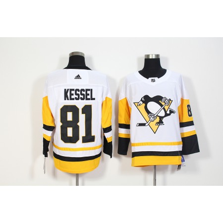 Men's Pittsburgh Penguins #81 Phil Kessel White Stitched NHL Jersey