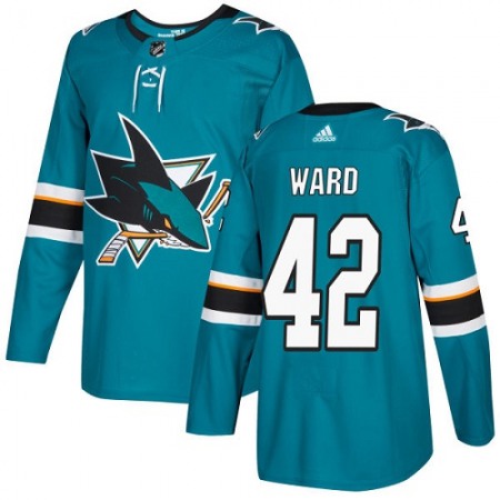 Men's San Jose Sharks #42 Joel Ward Teal Stitched NHL Jersey