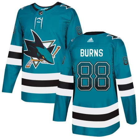 Men's San Jose Sharks #88 Brent Burns Teal Drift Fashion Stitched NHL Jersey