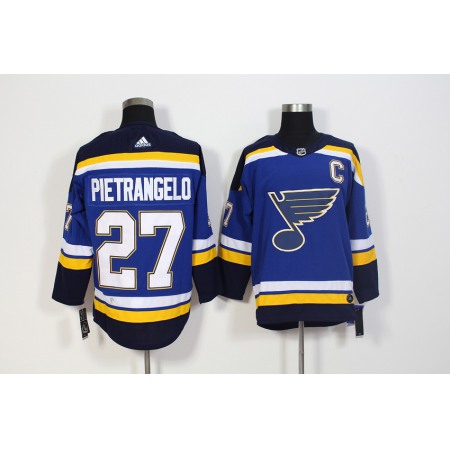 Men's St. Louis Blues #27 Alex Pietrangelo Blue Stitched NHL Jersey