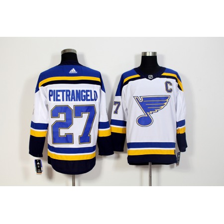 Men's St. Louis Blues #27 Alex Pietrangelo White Stitched NHL Jersey