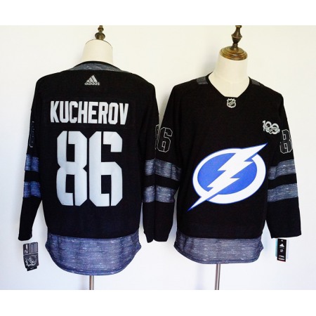 Men's Tampa Bay Lightning #86 Nikita Kucherov Black 1917-2017 100th Anniversary Stitched NHL Jersey