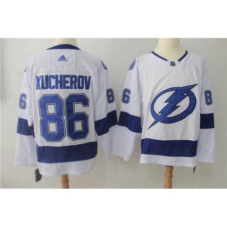 Men's Tampa Bay Lightning #86 Nikita Kucherov White Stitched NHL Jersey