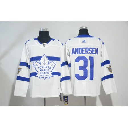 Men's Toronto Maple Leafs #31 Frederik Andersen White 2018 NHL Stadium Series Stitched NHL Jersey
