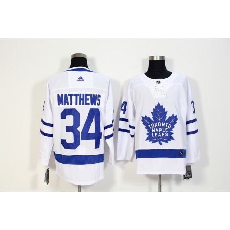 Men's Toronto Maple Leafs #34 Auston Matthews White Stitched NHL Jersey