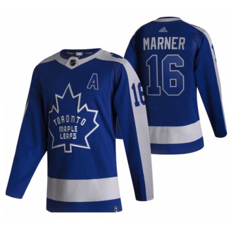 Men's Toronto Maple Leafs #16 Marner 2020/2021 Blue Reverse Retro Special Edition Stitched Jersey