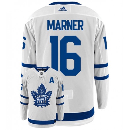 Men's Toronto Maple Leafs #16 Marner White Stitched Jersey