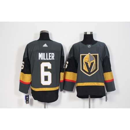 Men's Vegas Golden Knights #6 Colin Miller Grey Stitched NHL Jersey