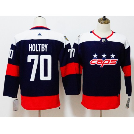 Men's Washington Capitals #70 Braden Holtby Navy 2018 NHL Stadium Series Authentic Pro Stitched NHL Jersey