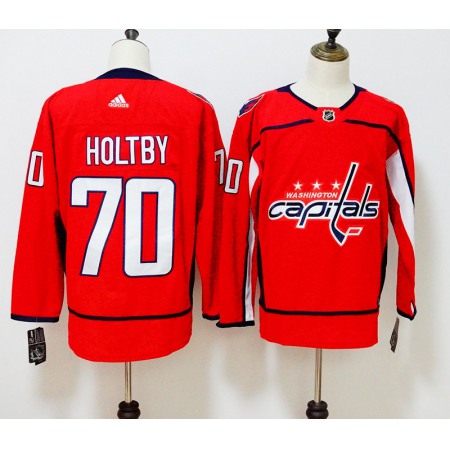Men's Washington Capitals #70 Braden Holtby Red Stitched NHL Jersey