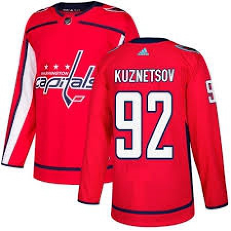 Men's Washington Capitals #92 Evgeny Kuznetsov Red Stitched NHL Jersey