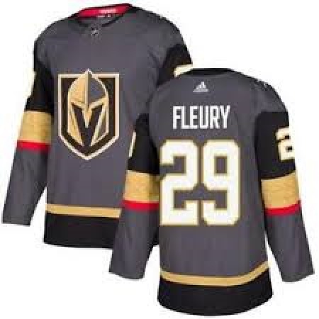Men's Vegas Golden Knights #29 Marc-Andre Fleury Gray Stitched NHL Jersey