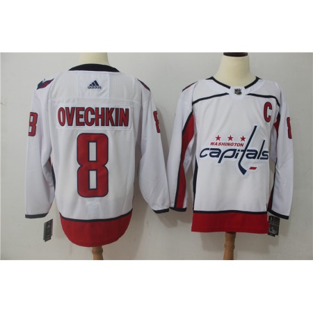 Men's Washington Capitals #8 Alexander Ovechkin White Stitched NHL Jersey