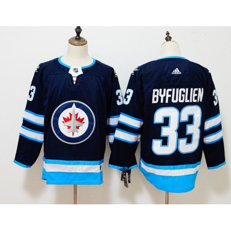 Men's Winnipeg Jets #33 Dustin Byfuglien Navy Stitched NHL Jersey